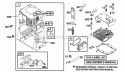Cylinder Head Diagram and Parts List for  Briggs and Stratton Engine